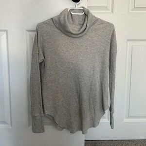 Babaton Light Gray Knit Turtleneck